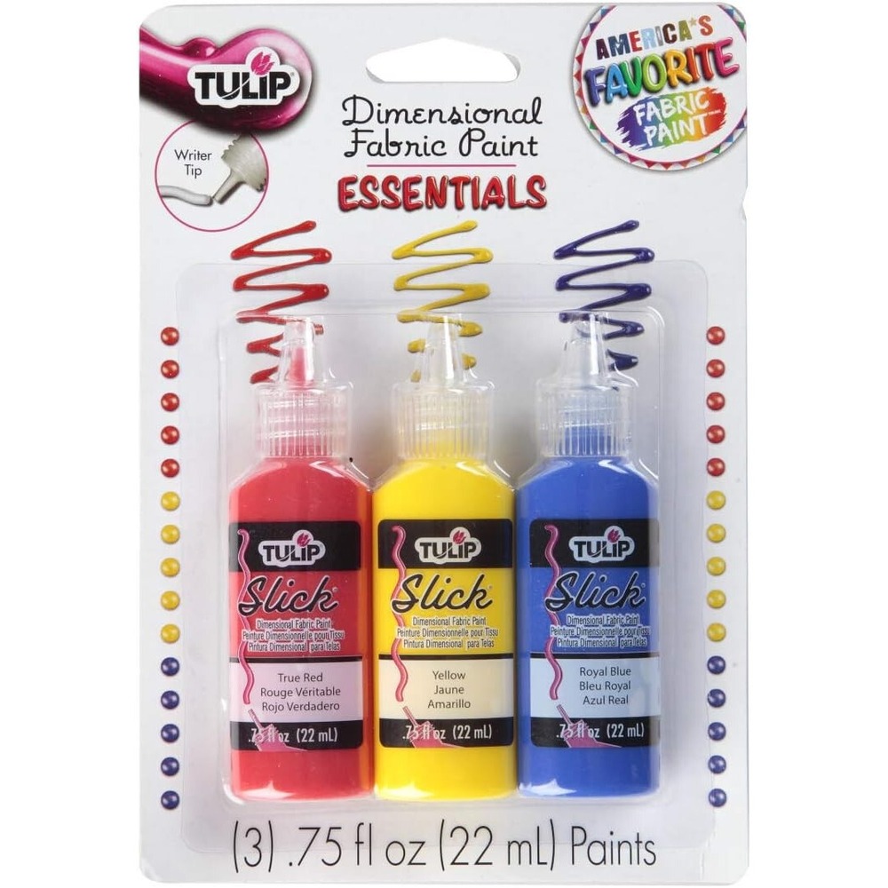 Tulip Dimensional Fabric Paint Unisex OS Multicolor 3 Pack Matte Non-Toxic